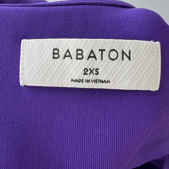 BABATON Contour Purple Crop Polo Tank Stretch Skipper Collar Pullover Size 2XS - Picture 3 of 5